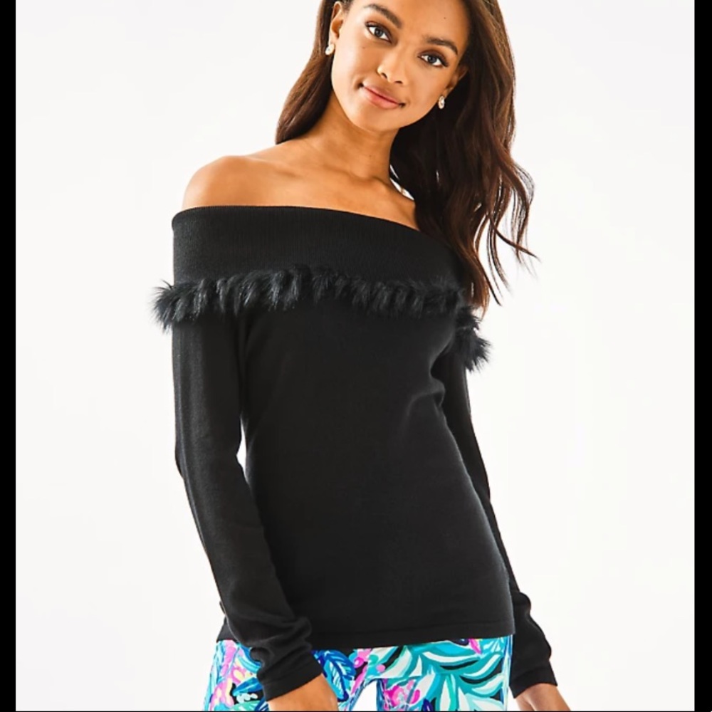 Lilly Pulitzer black Alira sweater